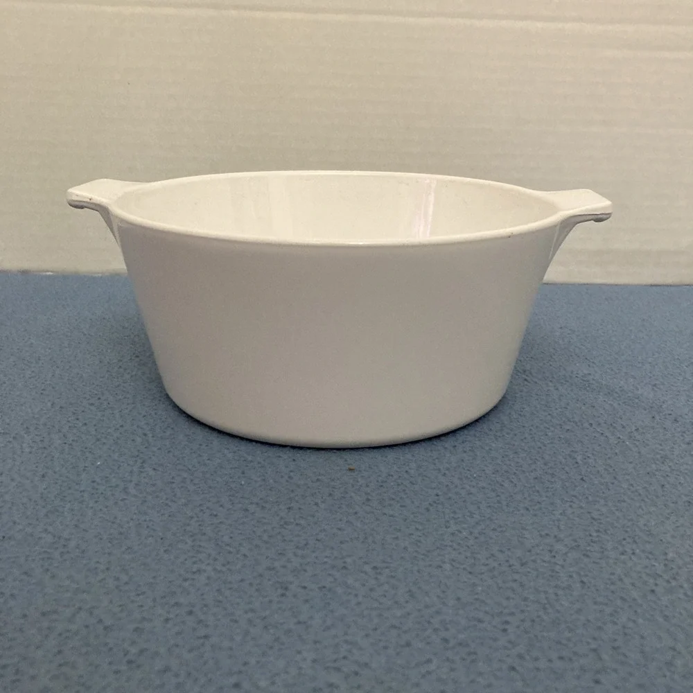 VTG‎ Centura by Corning White 1 3/4 QT Round Saucepan w/Handles- No Lid